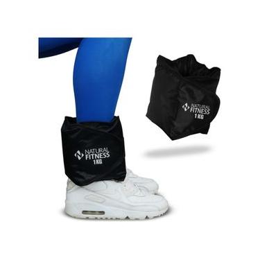 Imagem de Par de Caneleira Peso Perna 1Kg Tornozeleira Profissional Para Musculação Academia Kit Caneleira Treino em Casa