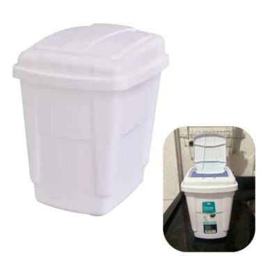 Imagem de Lixeira de Bancada 4,5L de Click Ideal para Pia Cozinha e Mesas escrit
