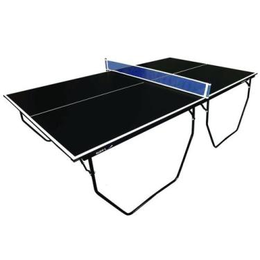 Imagem de MESA DE PING PONG MDP 15mm 1087 KLOPF COR PRETA C/ RODAS, SUPORTE E RE