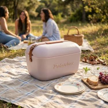 Imagem de Caixa Térmica Retrô Polarbox Cooler Portátil Praia Piscina Camping 12L