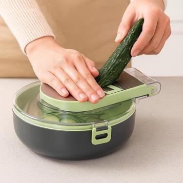 Imagem de Ralador Redondo Manual Fatiador Cortador Legumes Verduras Processador 