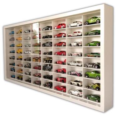 Imagem de Expositor 64 Nichos - Carrinhos escala 1:64 cod05-1 - Genérico, Branco