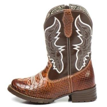 Imagem de Bota Infantil Texana Country Masculina Cano Alto em Couro-Masculino