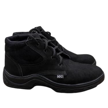 Imagem de Coturno Botina Bota Couro Legitimo Trabalho EPI Segurança CA Bico PVC Masculino Feminino Unissex MXC BRASIL (Preto, BR, Adulto, Numérico, 45)