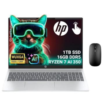 Imagem de HP Laptop Omnibook 5 de 16 polegadas AI - AMD Ryzen AI 7 350 - Copilot+ PC - 2K (1920 x 1200) Tela sensível ao toque - 16 GB de memória - SSD de 1 TB - Windows 11 Home