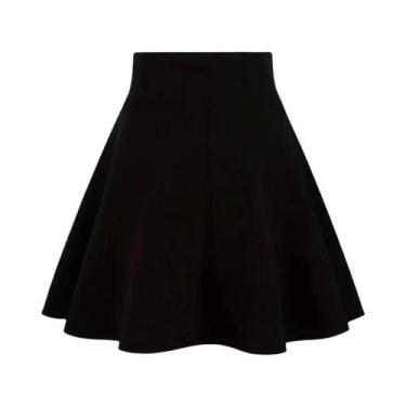 Imagem de Saia Mini Preta De Cintura Alta Para Mulheres, Estilo Goth Harajuku Y2