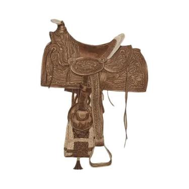 Imagem de Pôster Decorativo De Parede: Pintura Em Tela De Cavalo E Sela De Cowbo