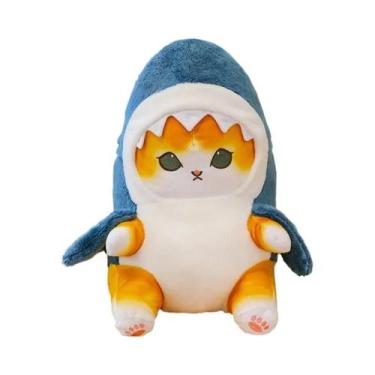 Imagem de Almofada De Pelúcia Gato Tubarão Kawaii, Travesseiro De Corpo De Desen