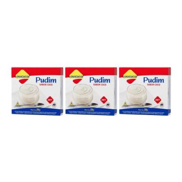 Imagem de Kit 3 mistura diet zero para pudim coco 25g sem gluten lowçucar