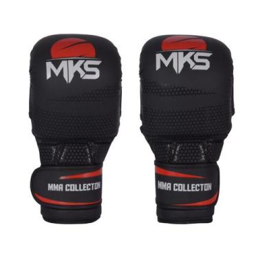 Imagem de Luva MMA Sparring MKS Preta/Vermelha, G