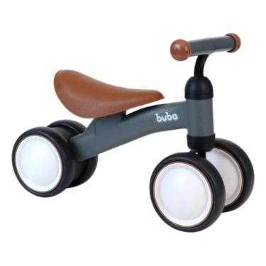 Imagem de Bicicleta de equilibrio 4 rodas cinza sem pedal buba