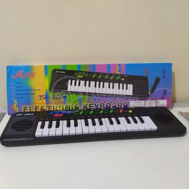 Imagem de Mini Teclado Infantil Piano 32 Teclas Musical Karaokê com Microfone 15 Músicas Preto Smart Bracelet