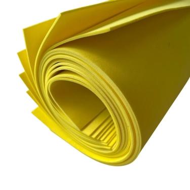 Imagem de Placa de EVA Dubflex E.V.A. 40x60cm X 1 e 5mm Amarelo Esc Kit com 10 Folhas para Artesa...