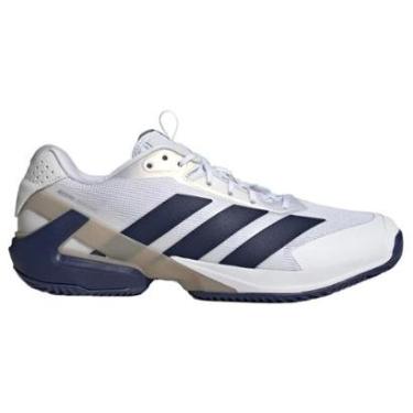 Imagem de Tênis Adidas Adizero Ubersonic 5 Clay Branco e Azul Masculino-Masculino