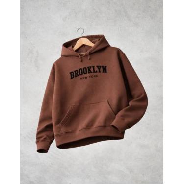 Imagem de Moletom Feminino Brooklyn Minimalista Fashion Liso Flanelado - Alice F
