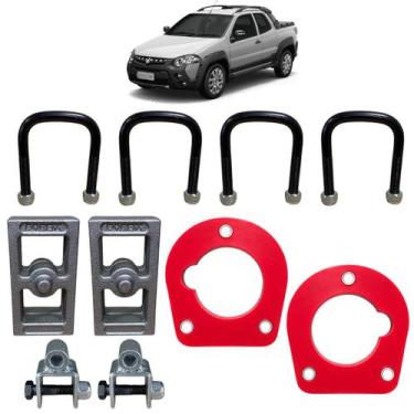 Imagem de Kit lift PU Elevação Completa Fiat Strada todas até 2020 - Borfix