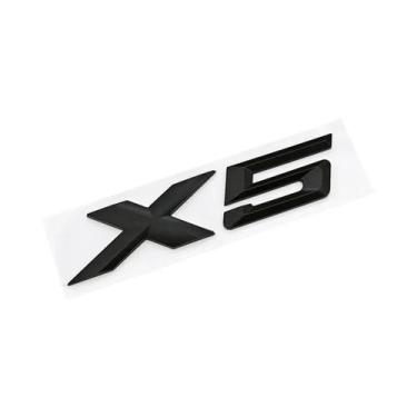 Imagem de Emblemas De Letras 3D Em ABS Cromado Preto Para Carros BMW X5 X6 F15 G