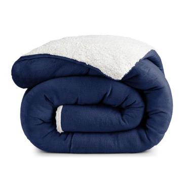 Imagem de Cobertor Casal Queen Manta Cobertas Com Sherpa Macio Coberdrom Grosso 