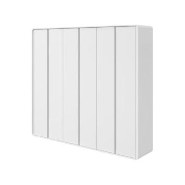 Imagem de Guarda-roupa 6 Gavetas 6 Portas Móveis Lopas Casal Loop, Branco
