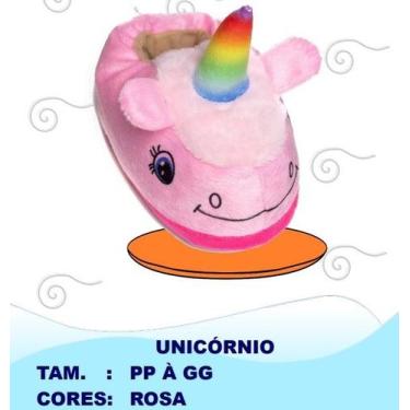 Imagem de Pantufa Unicórnio Rosa - Pé Quentinho, PP -  18/22