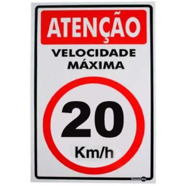 Imagem de Placa sin. ps 278 atencao velocidade maxima 20km/h - EncartAle
