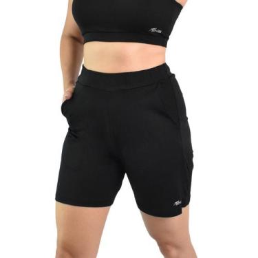 Imagem de Bermuda Feminina Activitta Esportiva Treino Poliamida Preta, GG