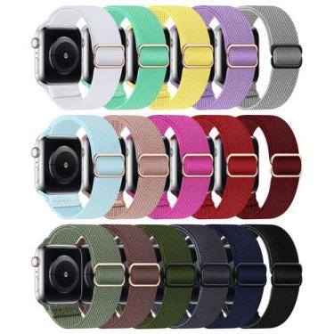 Imagem de Pulseiras de Relógio DMIGADIGLO - Nylon Elástico - Pacote com 16 Unida