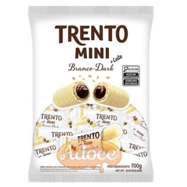 Imagem de Chocolate Trento Mini pacote 50unX14g Peccin Branco Dark, BRANCO DARK