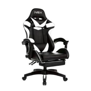Imagem de Cadeira Gamer Giratória Nsx Reclinável Estofado Cores Couro