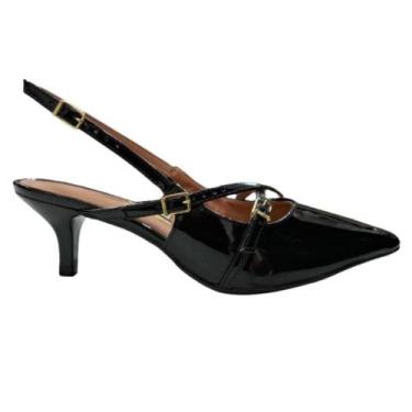 Imagem de Sapato vizzano envernizado ref:1122.885 feminino, Preto, 36
