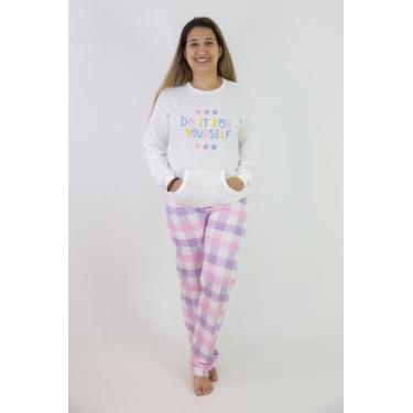 Imagem de Pijama xadrez flowers feminino adulto - PIJAMORES, G