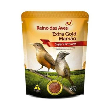 Imagem de Ração Reino das Aves Extra Gold Mamão para Pássaros - 250g