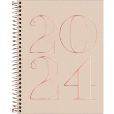 Imagem de Agenda executiva espiral diária 17,7 x 24 cm vanilla 2024 - Tilibra, M