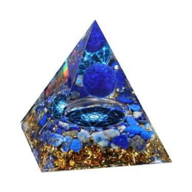 Imagem de Pirâmide De Energia De Quartzo Rosa Orgonite, Ferramenta De Cura Reiki