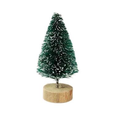 Imagem de Mini Árvores De Natal Artificiais De Cedro E Pinheiro, Ornamentos De M