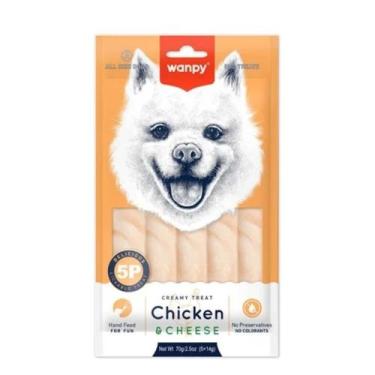 Imagem de Petisco para Cães Wanpy Creamy Frango e Queijo 70g Cremoso