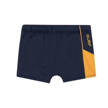 Imagem de Sunga Boxer Menino BGR em Malha Splash com Proteção UV50+, 14, Azul ma