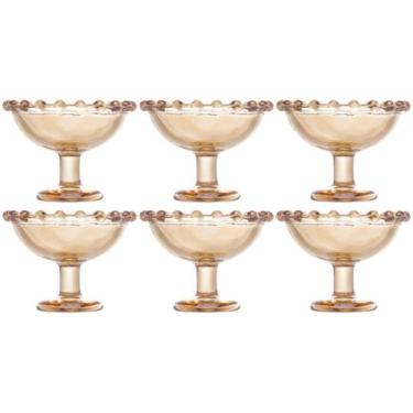 Imagem de Conjunto 6 Taças de Cristal Pearl Âmbar Para Licor 8x6cm - Wolff