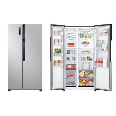 Imagem de Geladeira Side By Side LG 519L Frost Free Inverter com Compressor Smart e Multi Air Flow GC-B187PQAM Prata 110V