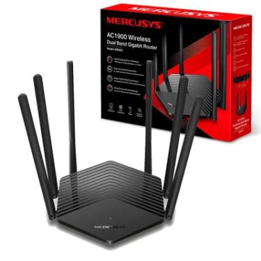 Imagem de Roteador Mercusys MR50G, Dual-Band, AC1900 Mbps 2.4Ghz e 5Ghz. MU-MIMO 3X3 6 Antenas IPv6 - MR50G