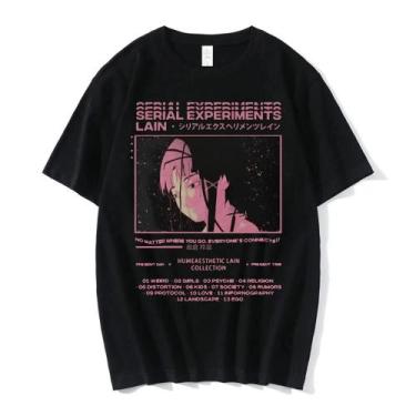 Imagem de Camiseta Gráfica Unissex Do Anime Serial Experiments Lain, Iwakura Man