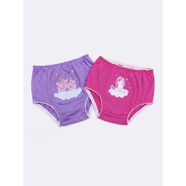 Imagem de Kit Calcinha Infantil Unicórnio Encantado - Veggi, Rosa, 10, Meninas