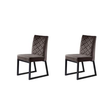 Imagem de Conjunto com 2 Cadeiras Paris V Marrom Escuro 98 cm