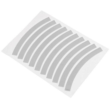 Imagem de Adesivos reflexivos para bicicletas Kids Balance, adesivos protetores universais para rodas de bicicleta portáteis para acessórios de bicicletas Balance(Prata branca)