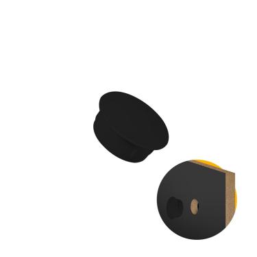 Imagem de Tapa Furo Interno 10 mm Preto Pacote com 100 Unidades