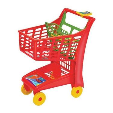 Imagem de Carrinho De Compras Supermercado Market Vermelho - Magic Toys