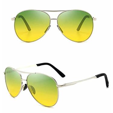 Imagem de Óculos de sol polarizados com armação de metal, óculos de sol masculinos que mudam de cor, piloto masculino, visão noturna, condução, 7,A