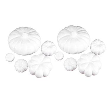 Imagem de Generic Decoração de Festa de Espuma de Poliestireno E Halloween Abóbora para Crianças, 5 tamanhos 10pcs