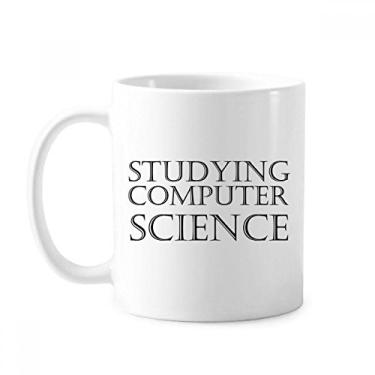 Imagem de Caneca de cerâmica com frase curta para estudar ciência da computação cerâmica café xícara de porcelana louça