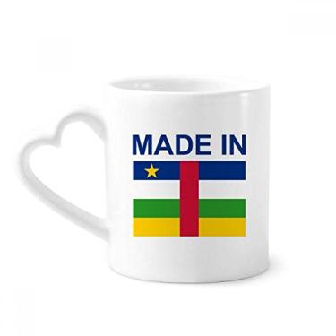 Imagem de Feito na República Africana Country Love Caneca Café Cerâmica Copo de Coração de Vidro